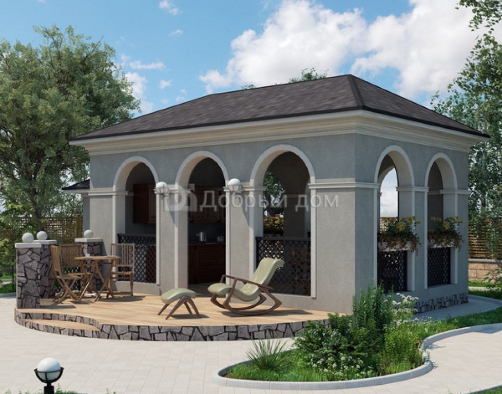 Проект дома Проект беседки AS-2002-6 - Фото 