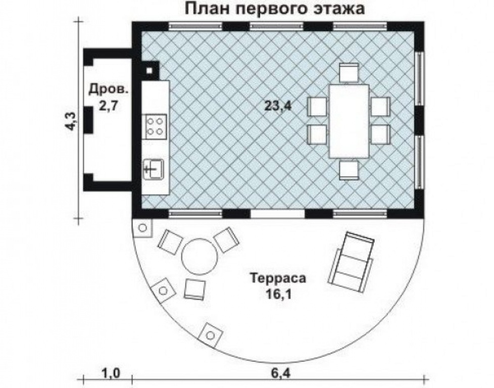 Проект дома Проект беседки AS-2002-6 - Фото 1