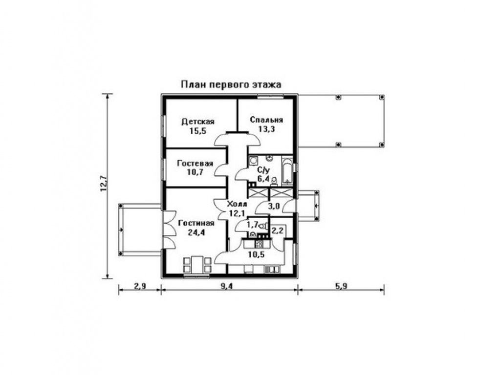 Проект дома Проект дома AS-895-1 - Фото 1